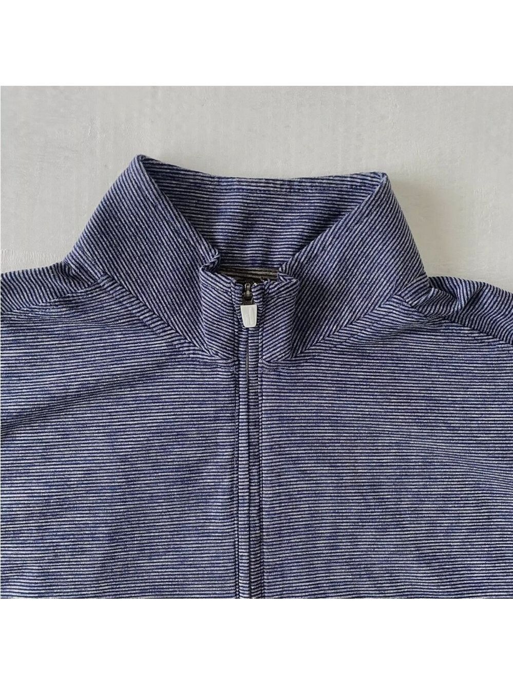Johnnie-O Vaughn Striped PREP-Formance 1/4 Zip Pullover Mens S in Twilight Blue - Picture 5 of 10